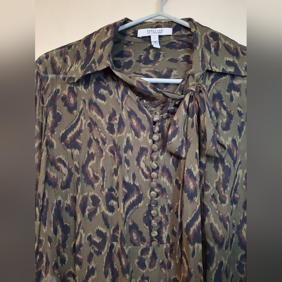 Derek Lam 10 Crosby size 2 Irene Button-Down Blouse with Neck Tie - Picture 5 of 9